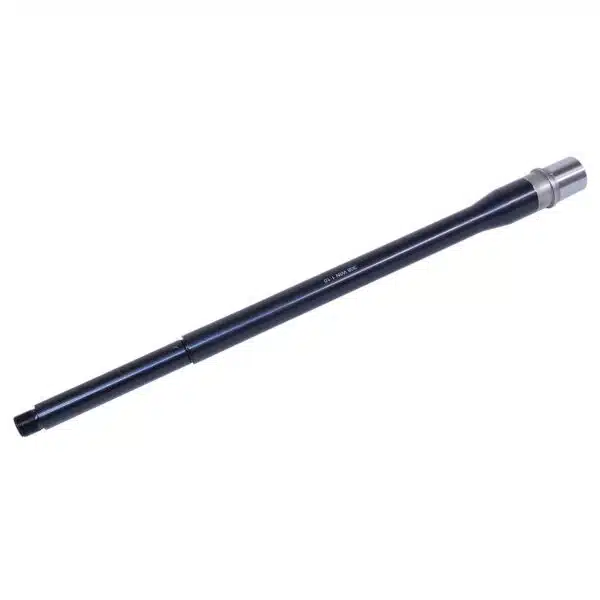 Sleek 18 .308 rifle barrel with 1:10 twist and silver cap, precision-made for accuracy.
