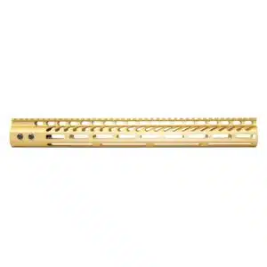 16.5 inch Anodized Gold M-LOK Free Floating Handguard with Monolithic Top Rail