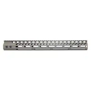 Flat Dark Earth M-LOK free floating handguard with monolithic top rail and side cutouts