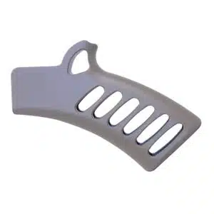 Skeletonized aluminum pistol grip in Flat Dark Earth finish with oval cutouts