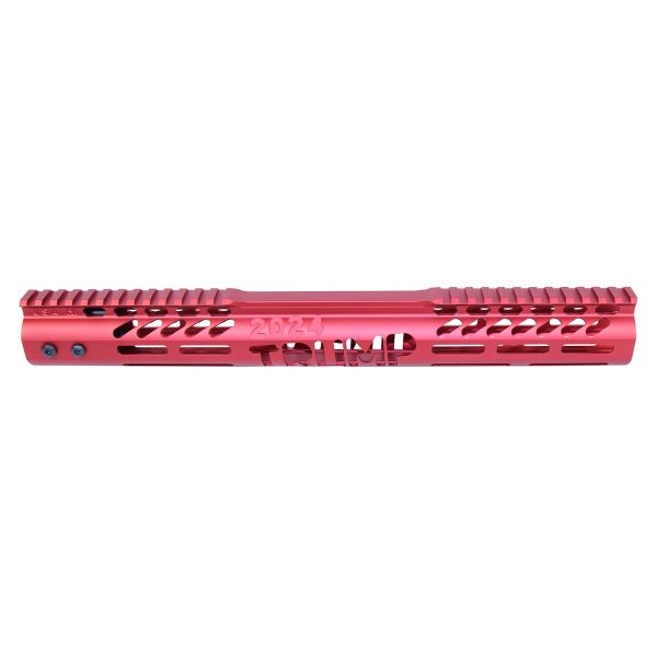 15" Trump Series M-LOK Free Floating Handguard in Anodized Red