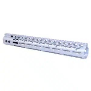 Anodized Clear 15" M-LOK Free Floating Handguard with Monolithic Top Rail for .308 Caliber