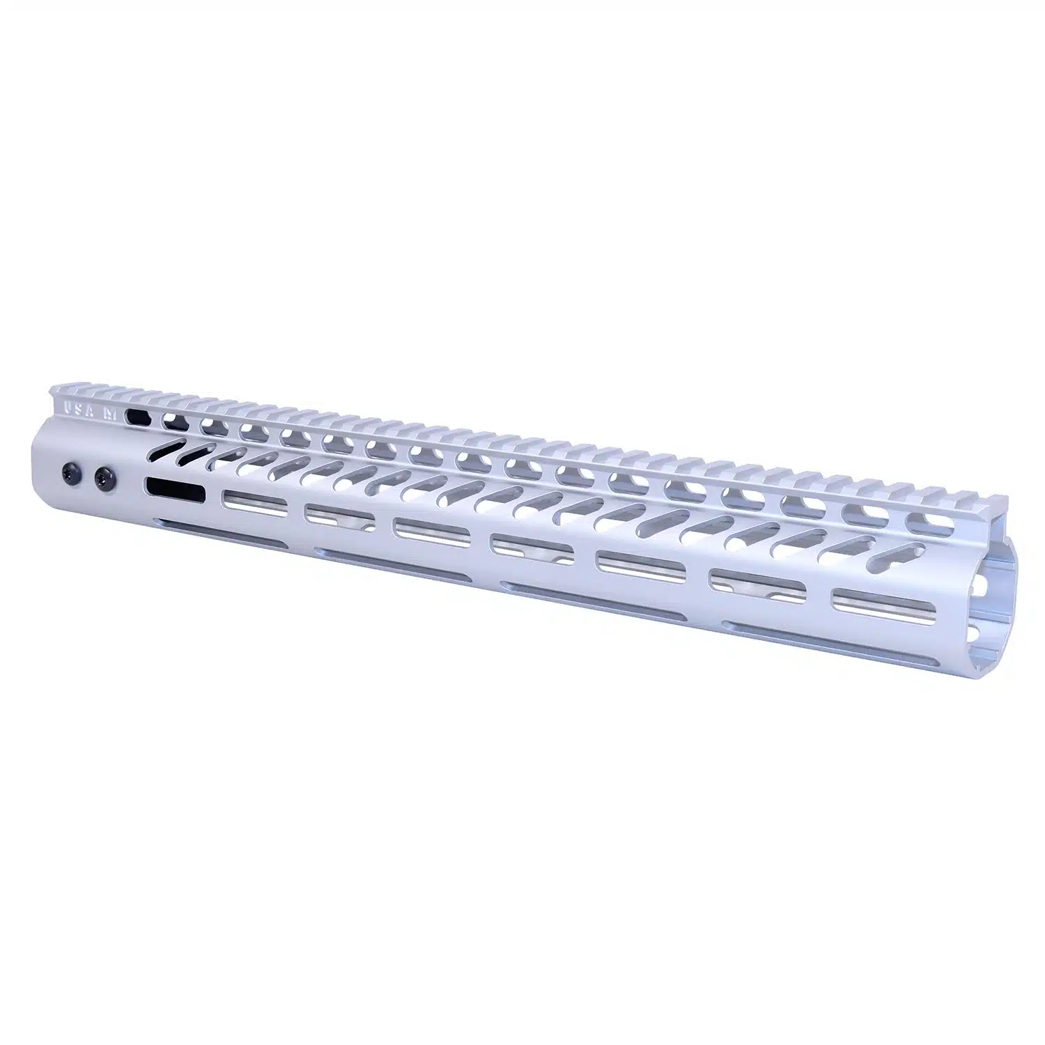 Anodized Clear 15" M-LOK Free Floating Handguard with Monolithic Top Rail for .308 Caliber