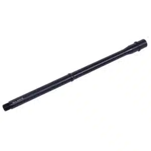 16.5-inch 45 ACP barrel with black nitride coating and threaded muzzle.