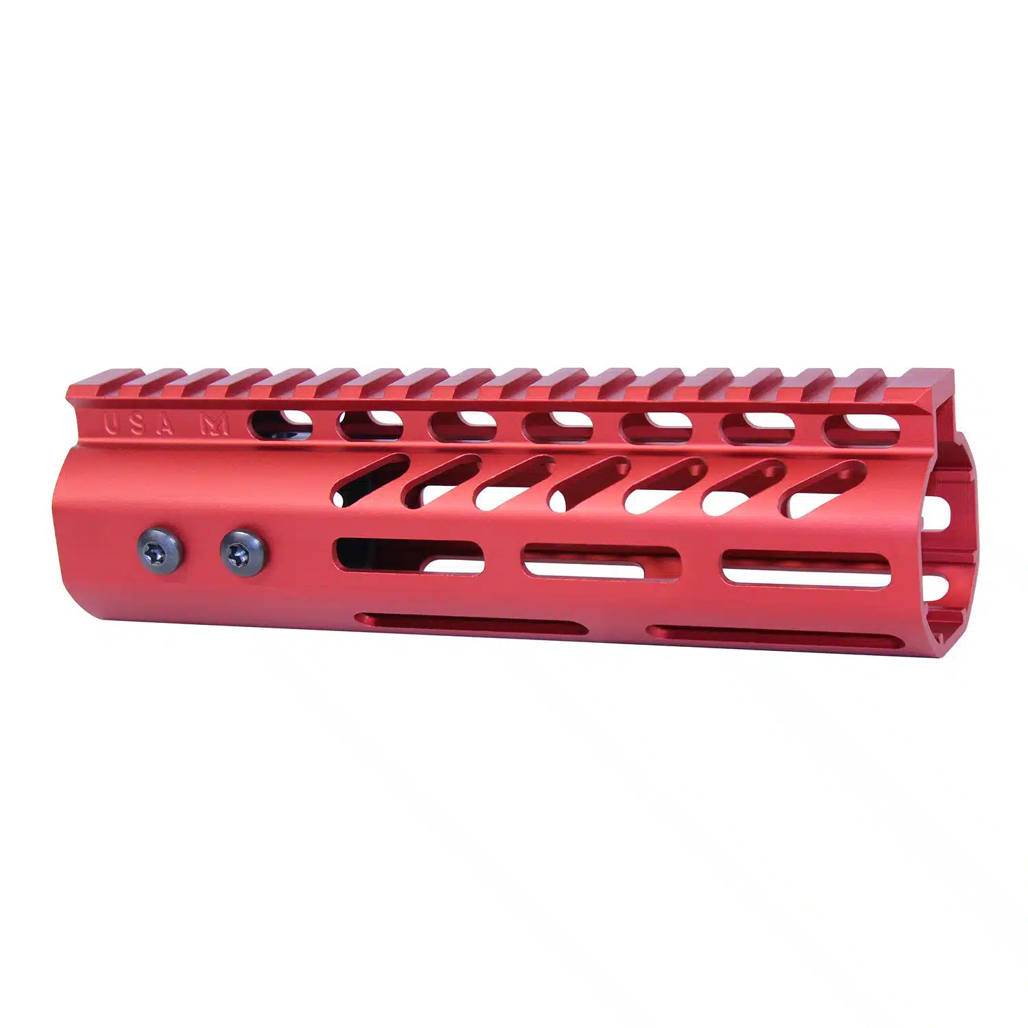 Anodized Red 7-inch M-LOK Handguard with Monolithic Top Rail for .308 Caliber