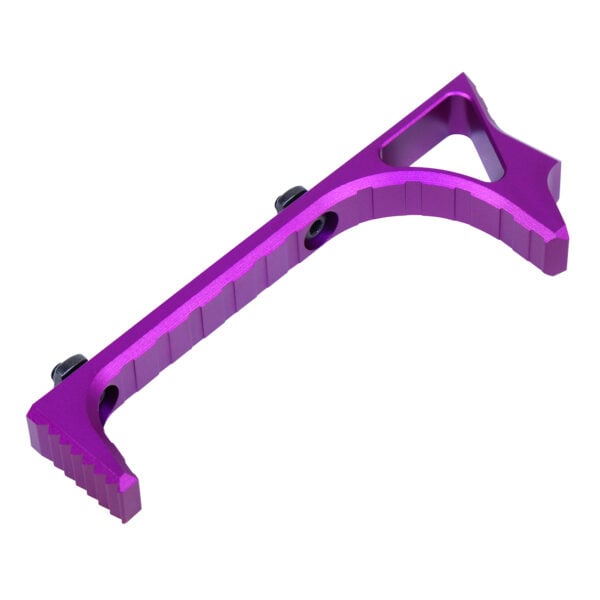 Long Minimalist Angled Grip For M-LOK in Anodized Purple - Image 3