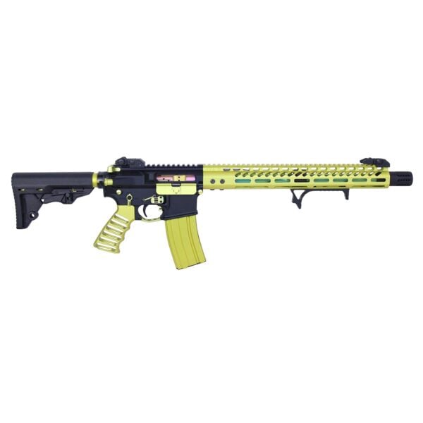 Long Minimalist Angled Grip For M-LOK in Anodized Purple - Image 6