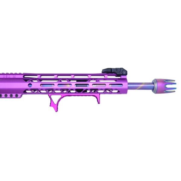 Long Minimalist Angled Grip For M-LOK in Anodized Purple - Image 4