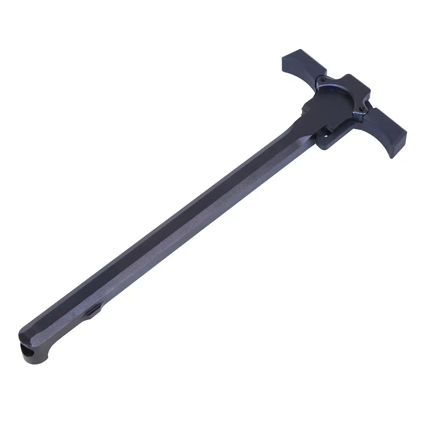 Anodized black AR-15 charging handle with Quick Engage activation levers and T6 6061 aluminum construction.