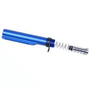 Anodized Blue AR-10 Mil-Spec Buffer Tube Set with 308 CAR Short Buffer and Spring visible