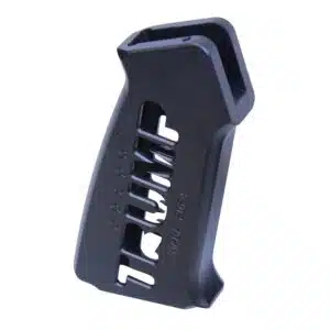 Skeletal AR-15 Pistol Grip with Ergonomic Design for Improved Handling and Aesthetics.