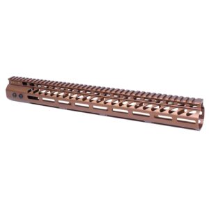 Anodized Bronze 16.5" M-LOK Free Floating Handguard with Monolithic Top Rail