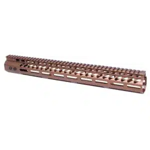 Anodized Bronze 16.5" M-LOK Free Floating Handguard with Monolithic Top Rail