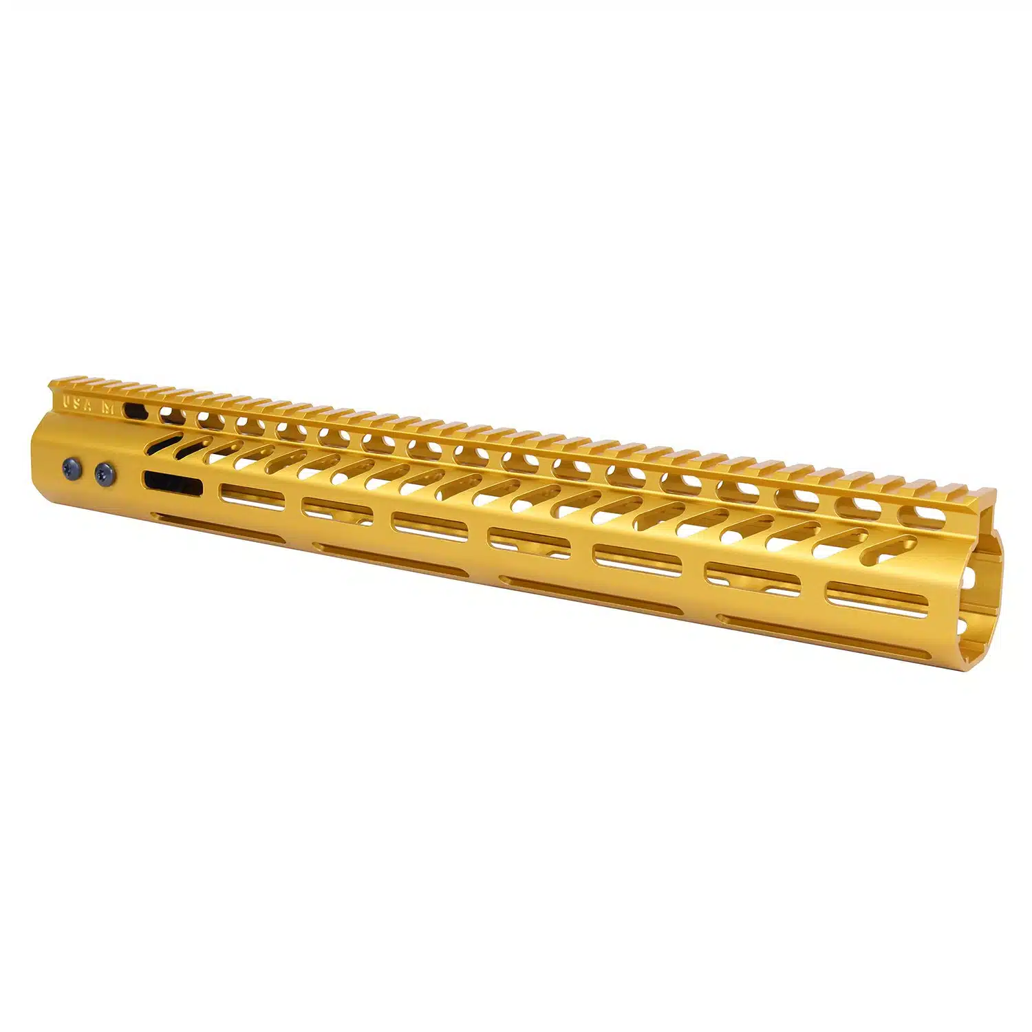 Anodized Gold 15" M-LOK Free Floating Handguard with Monolithic Top Rail for .308 Caliber