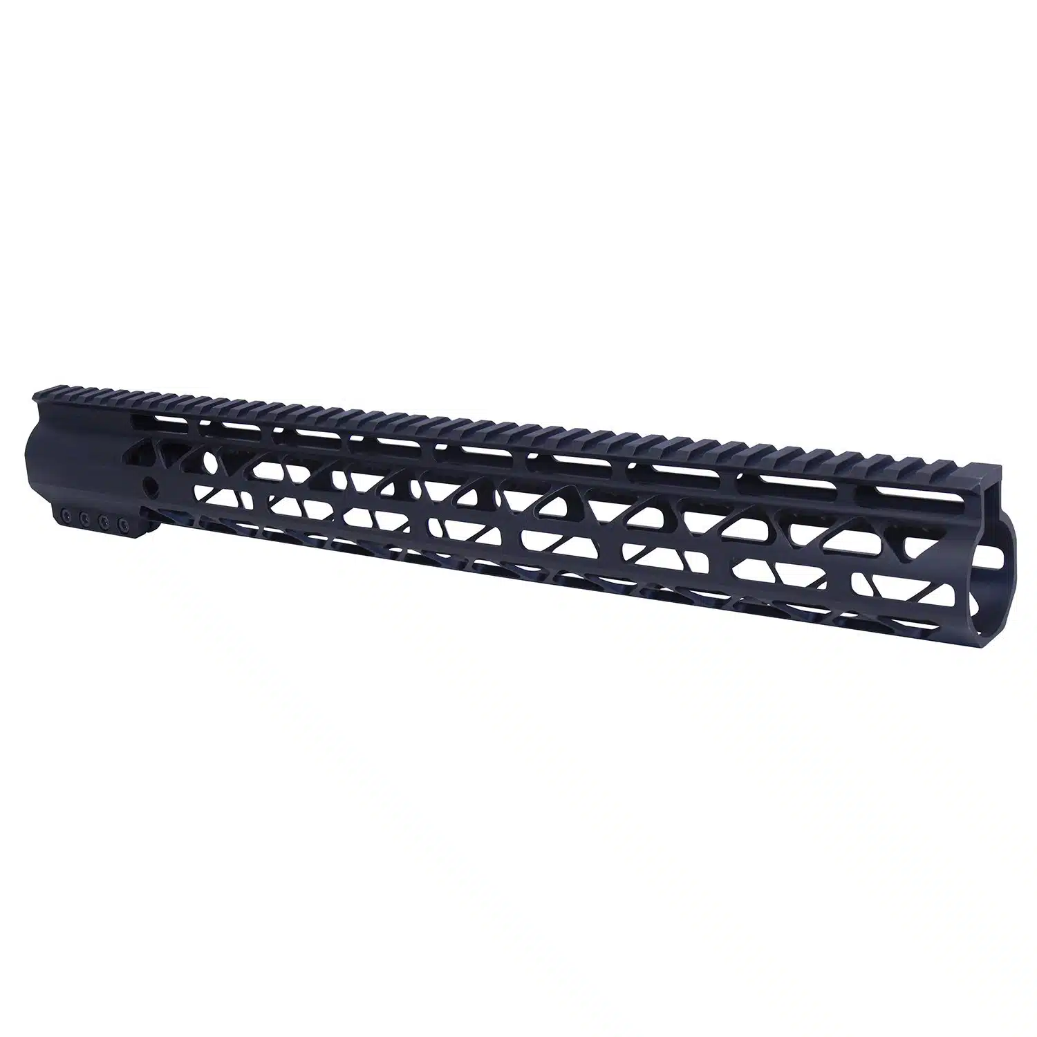 16.5 inch AIR-LOK handguard with monolithic top rail and M-LOK slots in anodized black finish.
