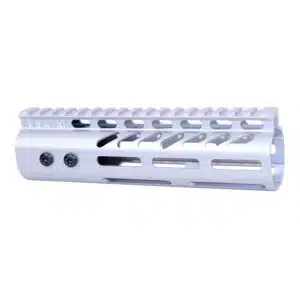 Anodized Clear 7 inch M-LOK handguard with monolithic top rail for .308 caliber