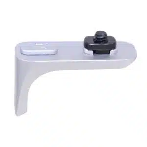 Ultralight Micro Handstop For M-LOK in Anodized Clear finish with black adjustment screw
