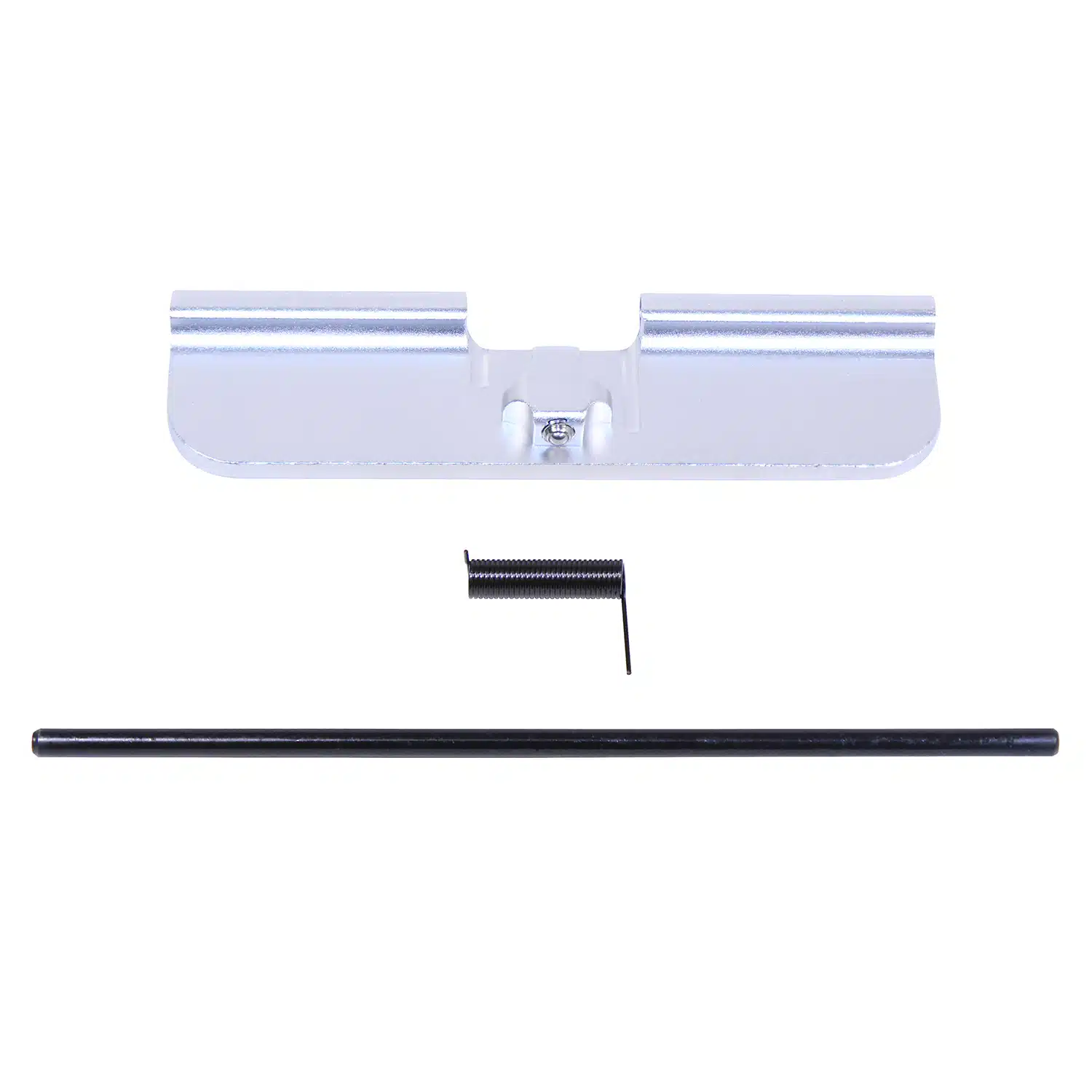 AR-10 LR-308 ejection port dust cover assembly in anodized clear finish with rod and spring