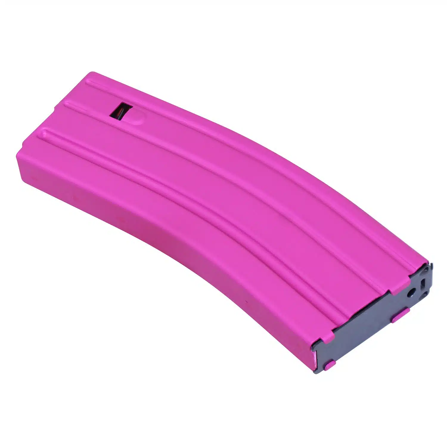 AR 5.56 Cal Aluminum 30 Rnd Mag With Anti-Tilt Follower in Anodized Pink finish