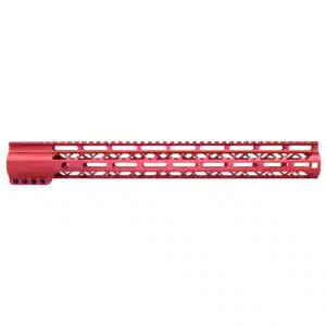 16.5 inch AIR-LOK M-LOK handguard with monolithic top rail in anodized red finish