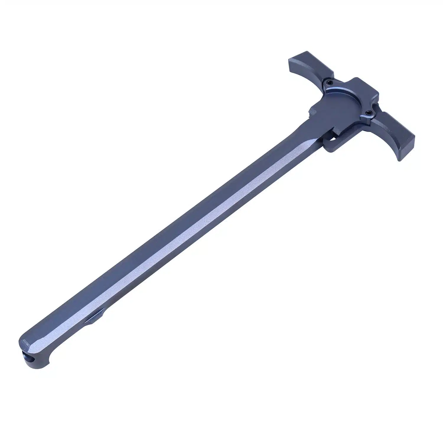 AR-15 charging handle, anodized grey finish with T-shape design