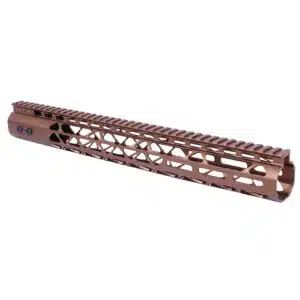 15" Air Lite Series M-LOK handguard with monolithic top rail in anodized bronze finish