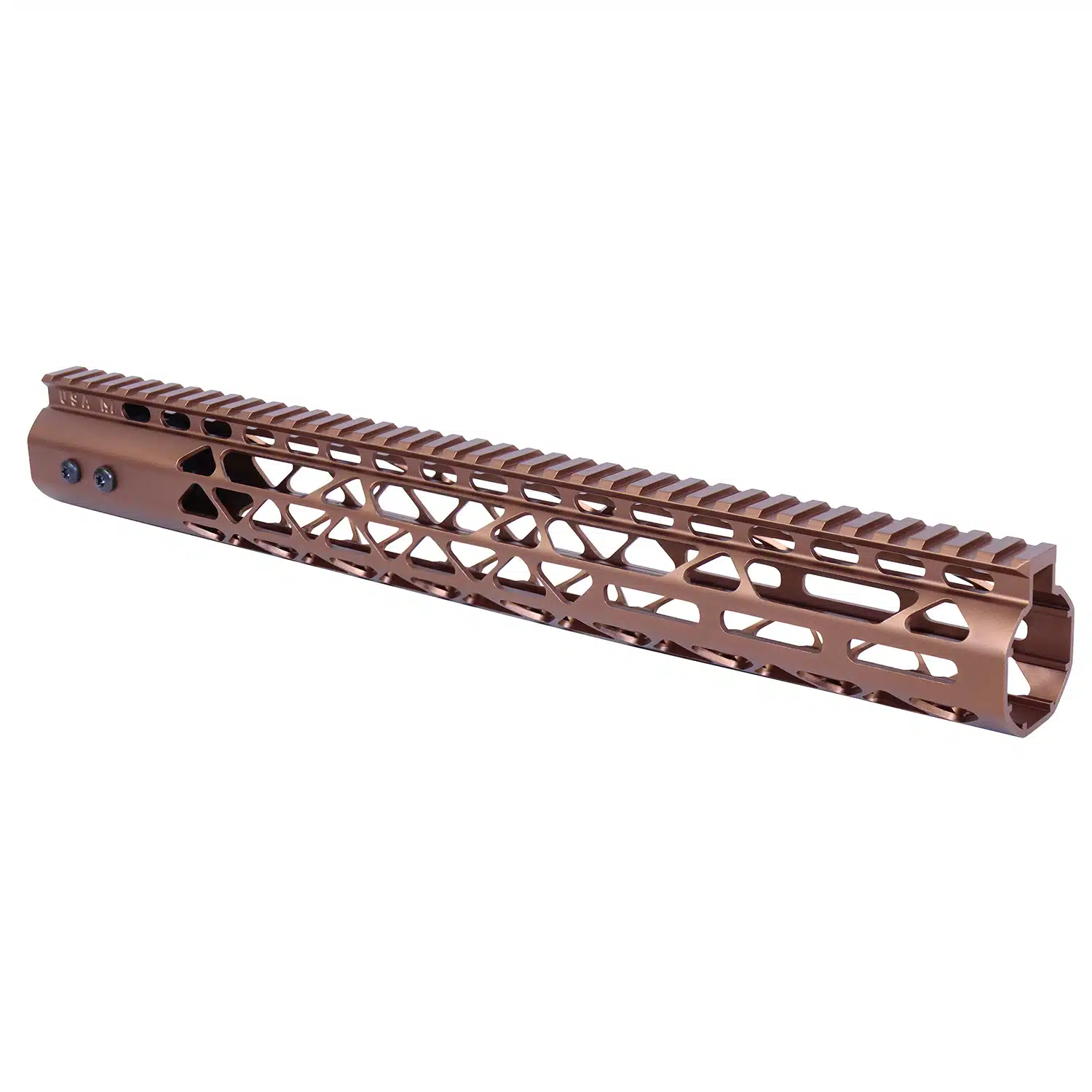 15" Air Lite Series M-LOK handguard with monolithic top rail in anodized bronze finish