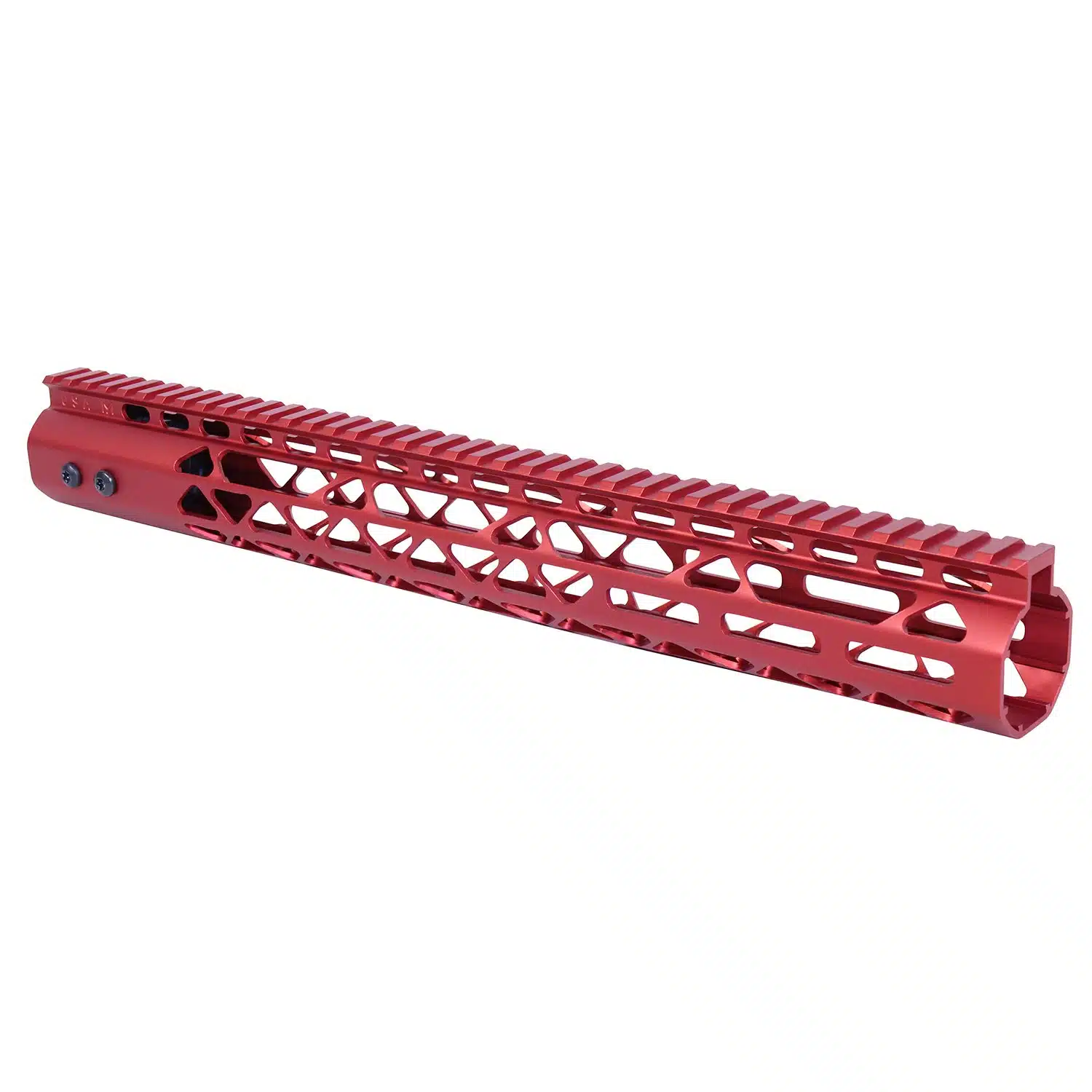 Anodized Red 15" Air Lite Series M-LOK Handguard with Monolithic Top Rail for .308 Caliber