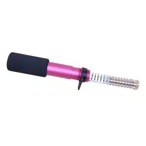 AR-15 Pistol Buffer Tube Kit in Anodized Rose finish with foam cover and spring