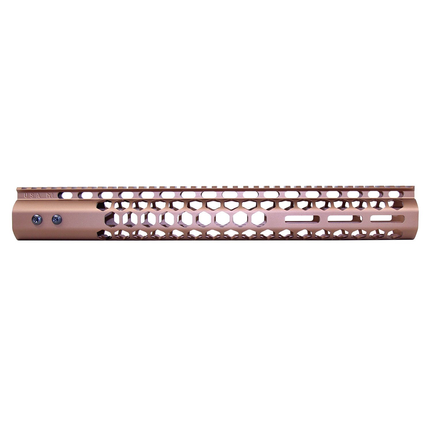 15" .308 Honeycomb Series M-LOK Free Floating Handguard in Anodized Bronze