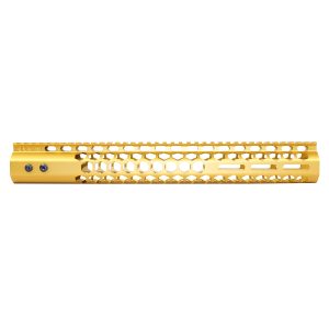 15" .308 Honeycomb Series M-LOK Free Floating Handguard in Anodized Gold