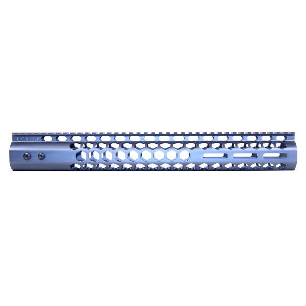 15" .308 Honeycomb Series M-LOK Free Floating Handguard in Anodized Grey