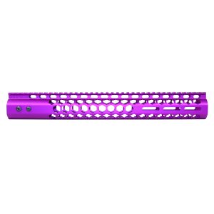 15" .308 Honeycomb M-LOK Free Floating Handguard in Anodized Purple