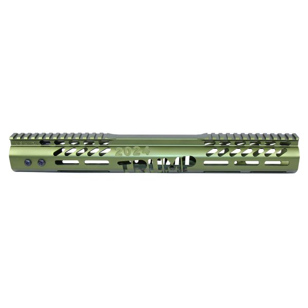 308 Cal 15" Trump Free Floating Handguard in Anodized Green