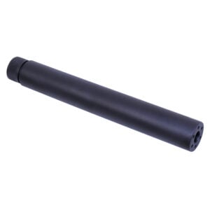 Black AR-15 9-inch fake suppressor with a sleek, cylindrical design.