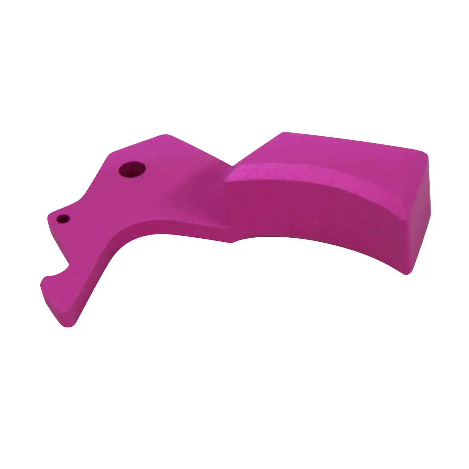 Anodized pink AR-15 Gen 5 ergonomic charging handle latch