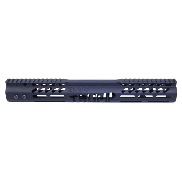 Black 308 Cal 15-inch Trump Series M-LOK handguard with monolithic top rail.