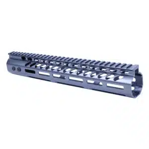 12" Anodized Grey M-LOK Free Floating Handguard with Monolithic Top Rail for .308 Caliber