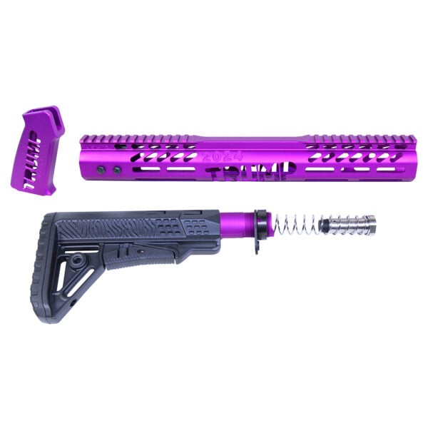 308 Caliber Trump Series AR-308 Furniture Set in Anodized Purple.