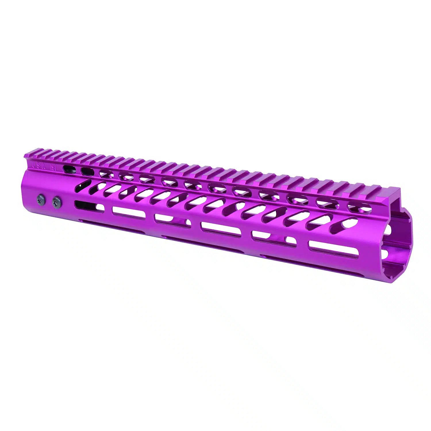 Anodized Purple 12" M-LOK Free Floating Handguard with Monolithic Top Rail for .308 Cal