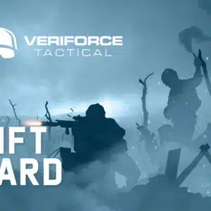 Veriforce Tactical digital gift card with blue battlefield graphic and soldier silhouettes