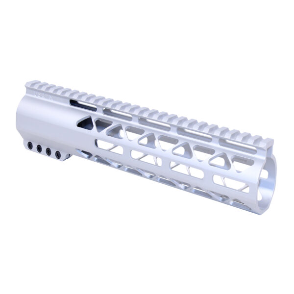 10" AR-308 Diamond Series M-LOK Compression Free Floating Handguard in Anodized Clear