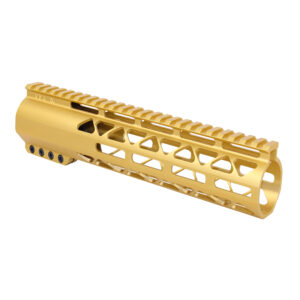 10" AR-308 Diamond Series M-LOK Compression Free Floating Handguard in Anodized Gold