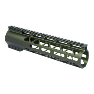 10" AR-308 Diamond Series M-LOK Compression Free Floating Handguard in Anodized Green