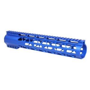 12" AR-308 Diamond Series M-LOK Compression Free Floating Handguard in Anodized Blue