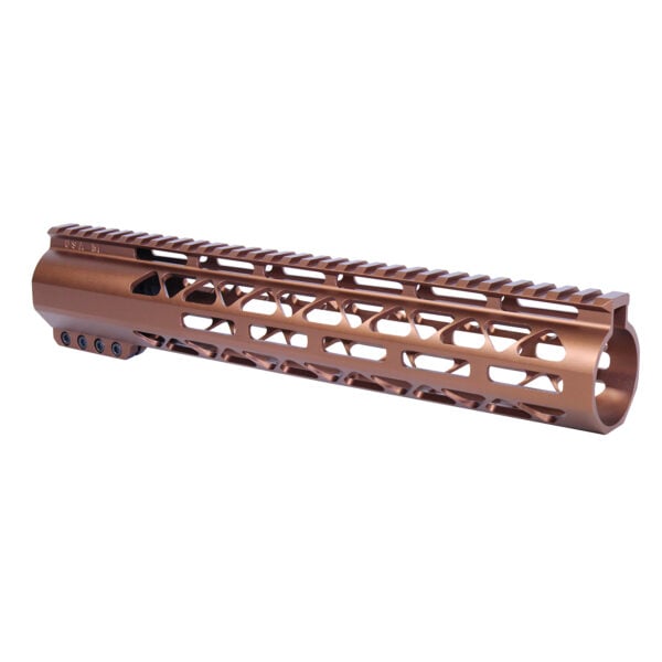 12" AR-308 Diamond Series M-LOK Compression Free Floating Handguard in Anodized Bronze