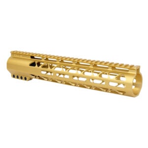 12" AR-308 Diamond Series M-LOK Compression Free Floating Handguard in Anodized Gold