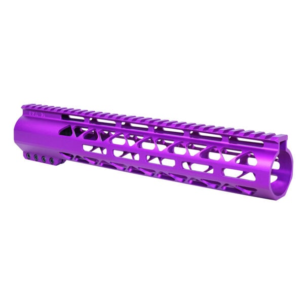 12" AR-308 Diamond Series M-LOK Compression Free Floating Handguard in Anodized Purple