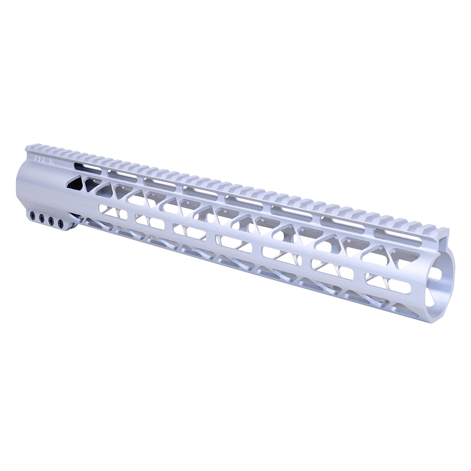 AR-308 15" Diamond Series M-LOK Compression Free Floating Handguard in Anodized Clear