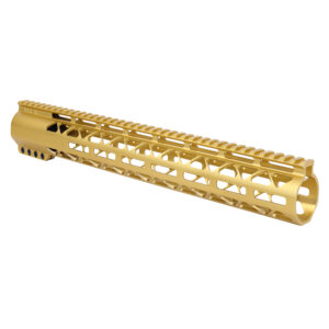 AR-308 15" Diamond Series M-LOK Compression Free Floating Handguard in Anodized Gold